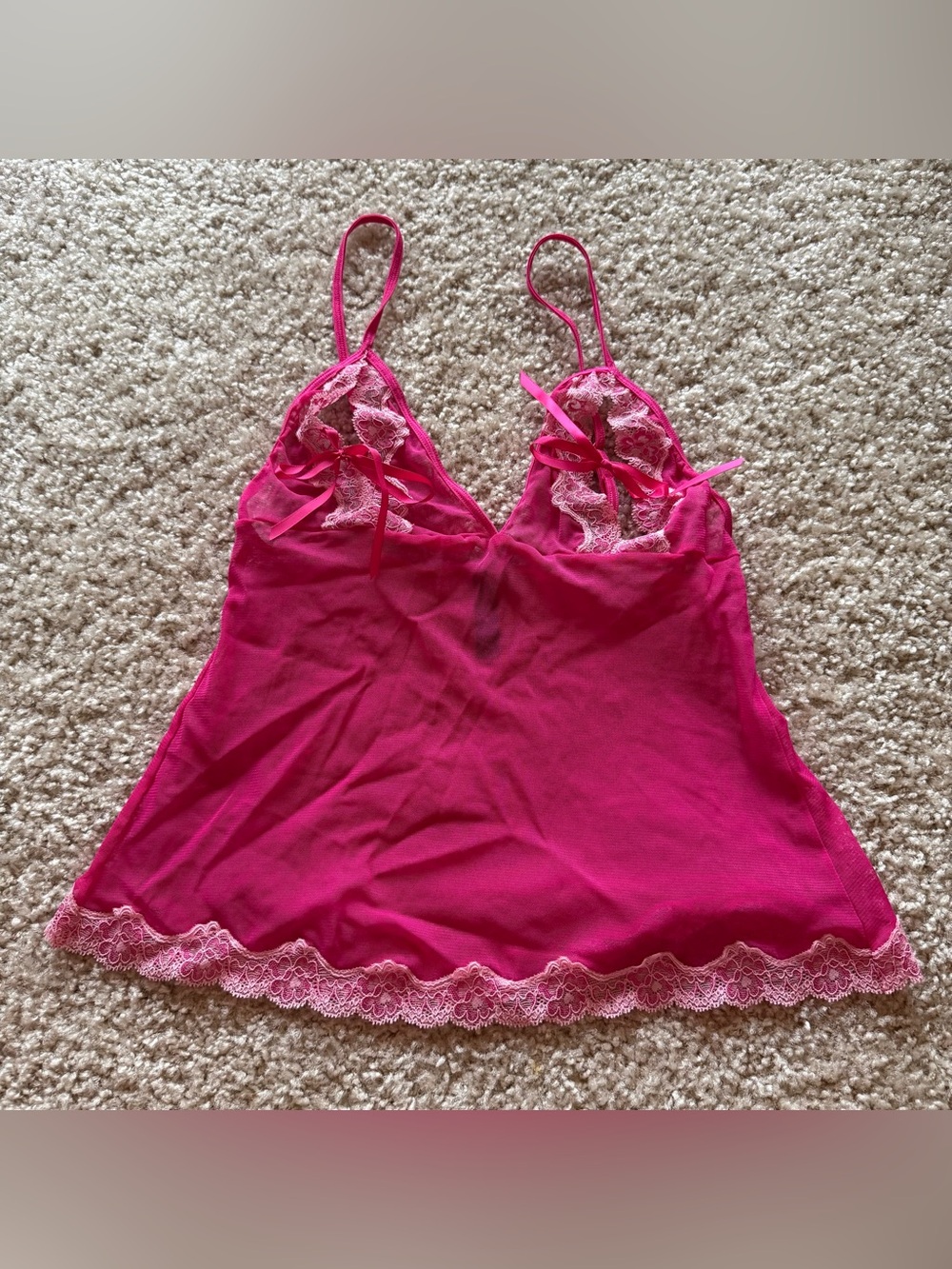 Victoria’s Secret Sexy Little Things M Pink Lace Babydoll Lingerie Y2K